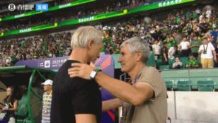 没有补时！国安7-0玉昆，裁判90分钟结束直接吹响全场结束哨音